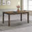 Walnut Finish Rectangular Dining Table 1Pc Solid Rubber Wood Kitchen Furniture