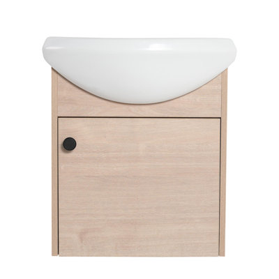 18-Inch Wall Mount Bathroom Vanity with Sink