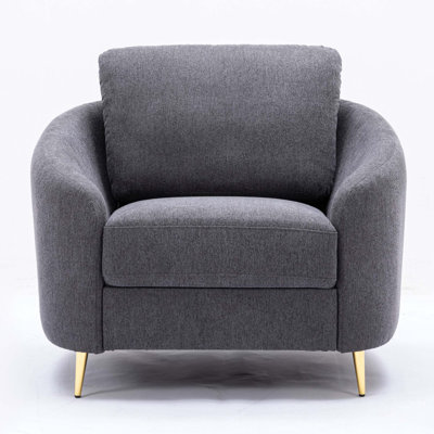 Fauteuil d'appoint à dossier lâche