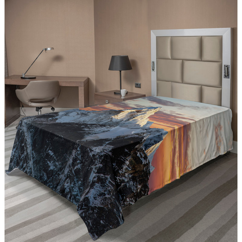 Multicolore Ambesonne, Drap plat pour lit simple