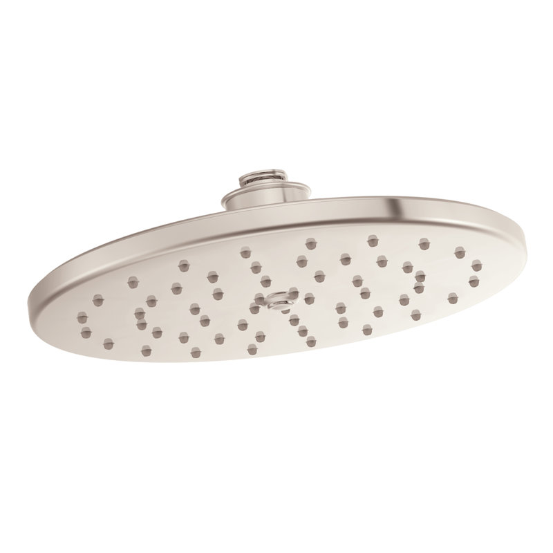 Waterhill Rain Fixed Shower Head with Immersion, Polished Nickel