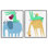 Éléphant et alligator avec guitare acoustique, ensemble de 2 impressions giclées encadrées, design par Carla Daly
