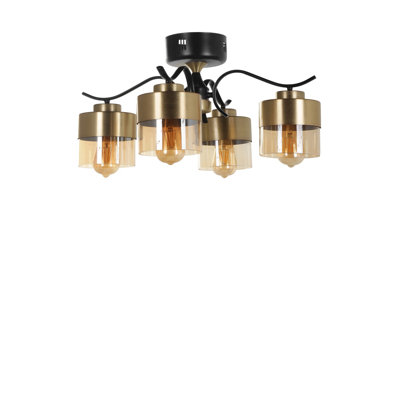 Glass Semi Flush Mount