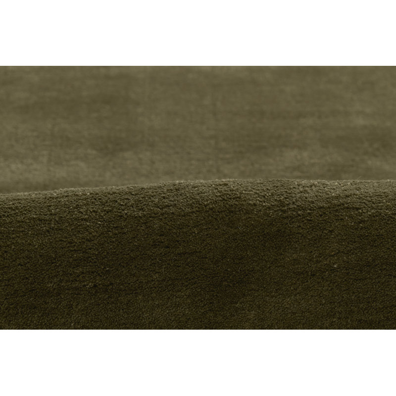 Tapis vert en mélange de laine tissé à la main Timir 10 pi x 14 pi, 10' x 14'