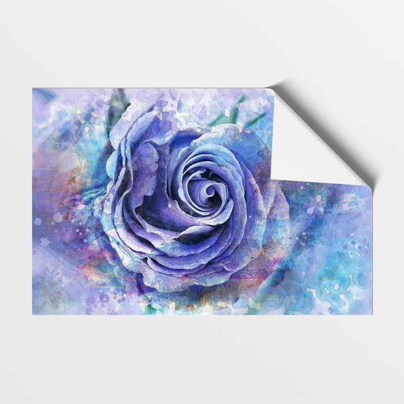 Lilac Rose in Watercolour - Frameless Print, 21 cm H x 29.7 cm W