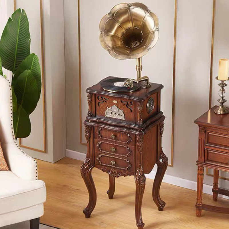 Maroon+Gold Free Form Solid + Manufactured Wood+Copper Media Players