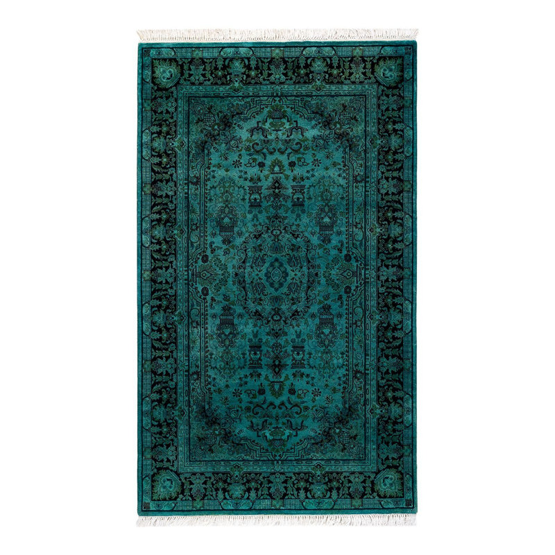 Tapis bleu noué à la main Weirsky - One-of-a-Kind Weirsky