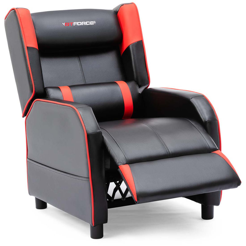 74cm Wide Faux Leather Standard Recliner, Red