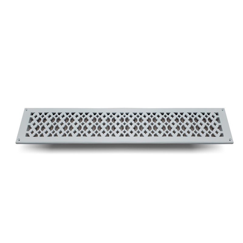 Grille murale en métal, Blanc, 4 po x 30 po