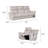 Lenne 2Pc Manual Reclining Sofa And Loveseat Set, Ivory Vegan Leather-119907003