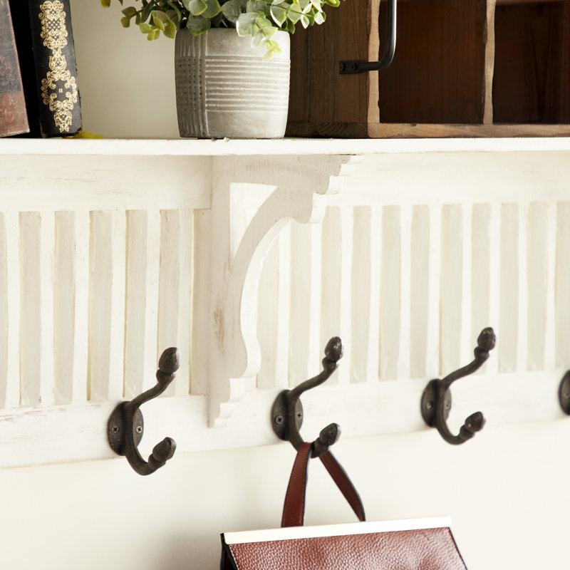 6 - Hook Wall Mounted Coat Rack