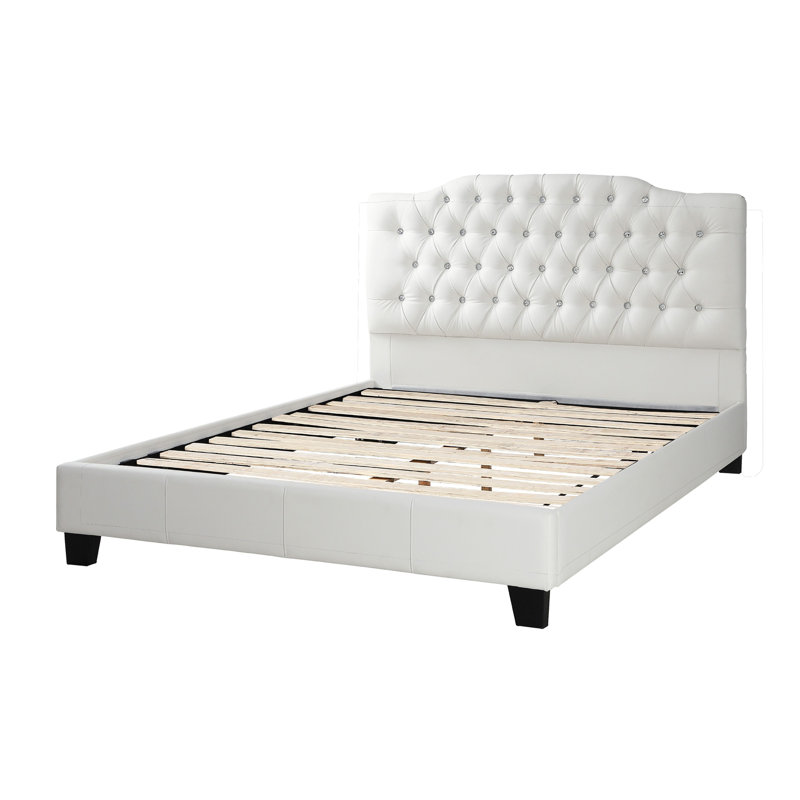 Vegan Leather Scalloped Bed