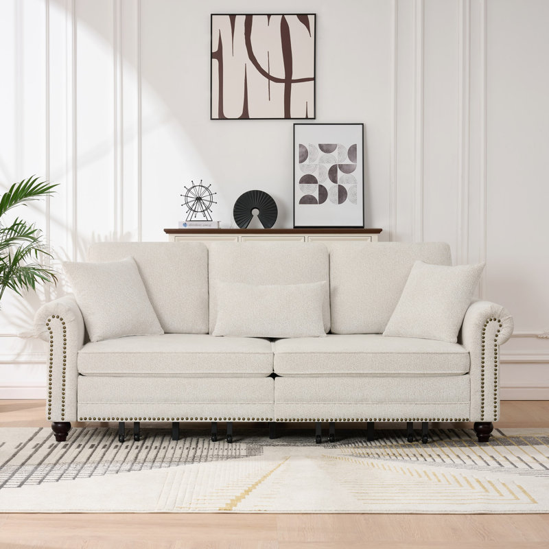 In 1 Sleeper Canapés, canapé moderne en chenille de 86,5 pouces pour la maison