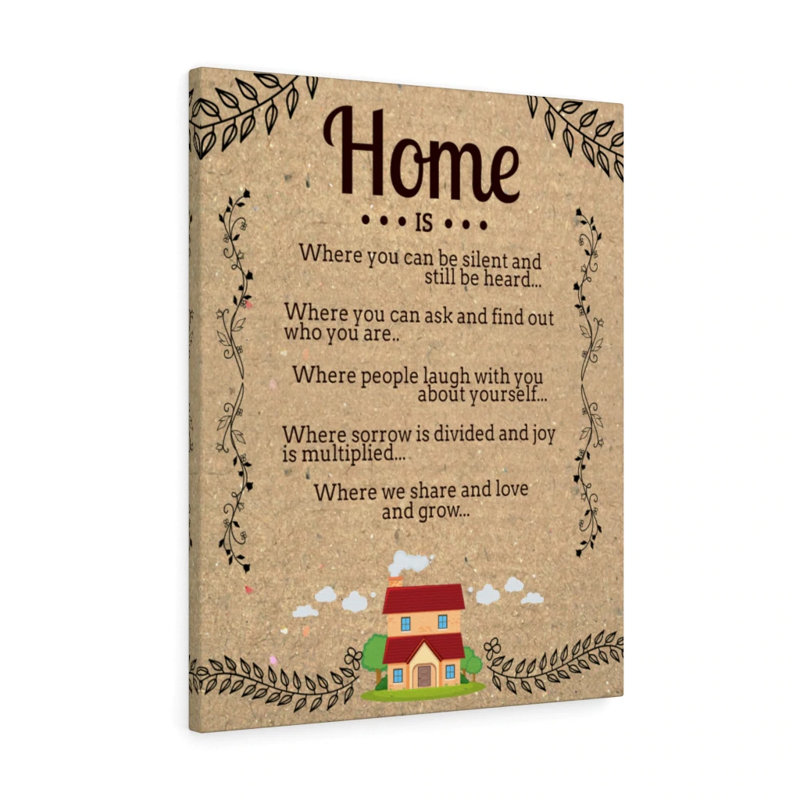 Home Is - Wrapped Canvas Print, 61cm H x 46cm W