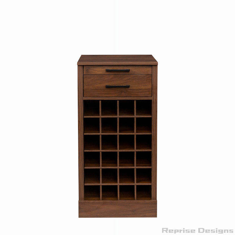 Modular 24 wine bar cabinet Buffet Cabinet, Walnut Brown