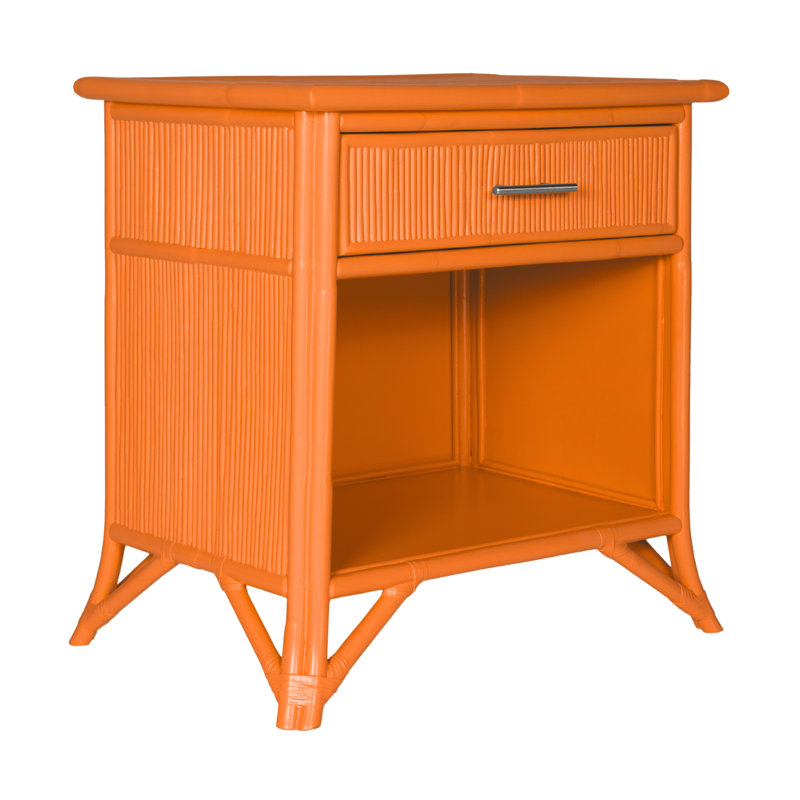 Table de chevet 1 tiroir, Orange citron
