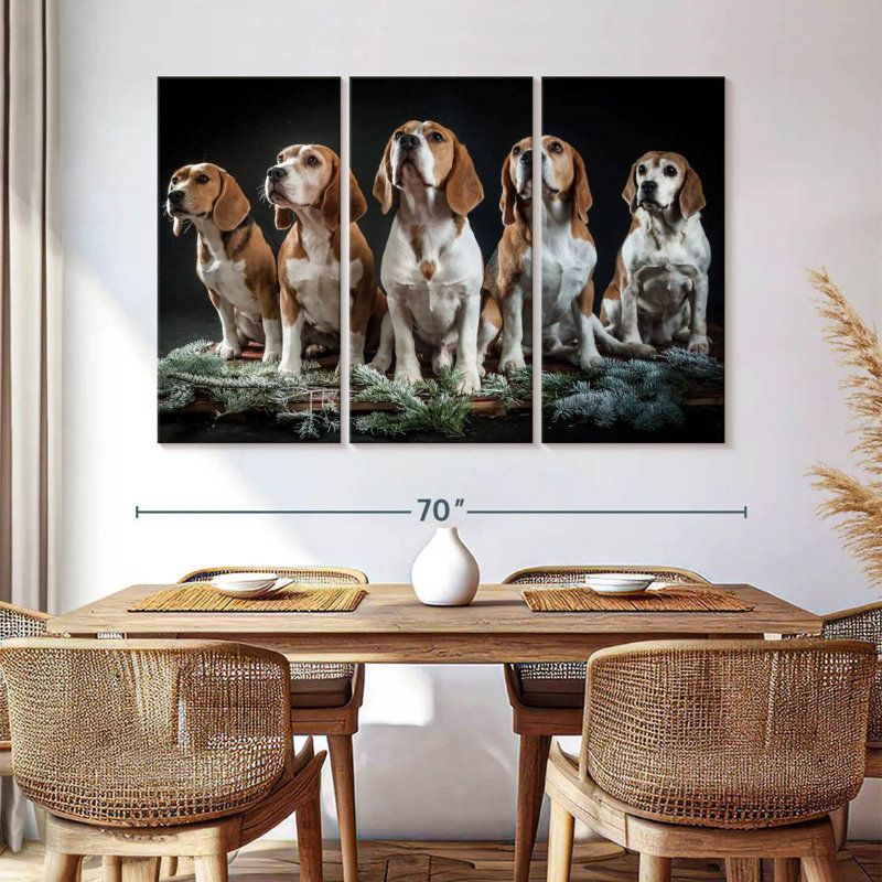 Beagle Squad, 42" H x 65" W