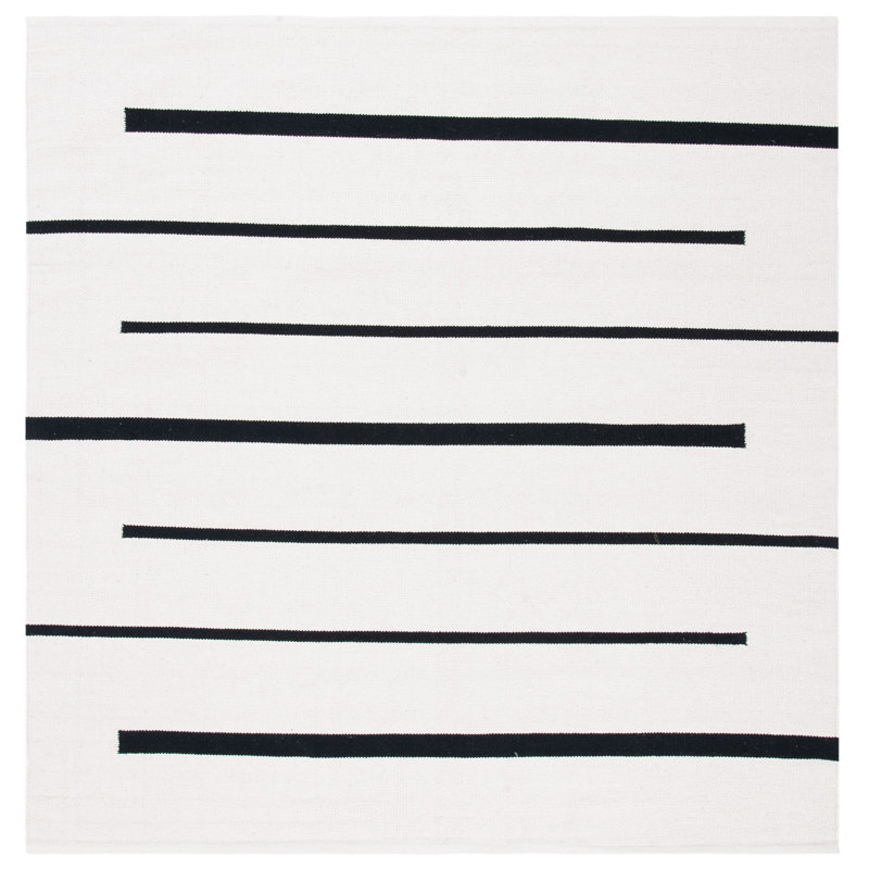 Mana Cotton Striped Indoor Rug, Square 6'