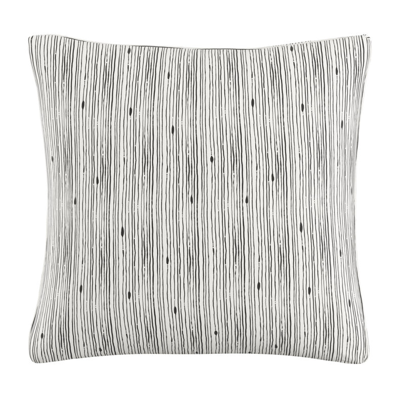 Striped Cotton Reversible Throw Pillow