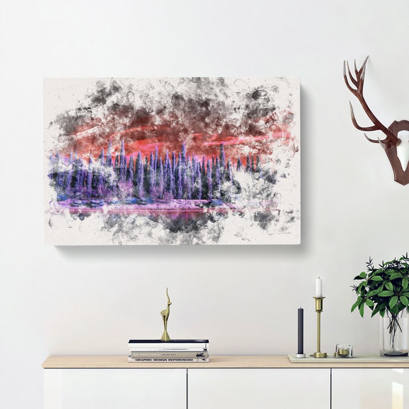Cypress Trees - Wrapped Canvas, 50cm H x 76cm W x 3cm D