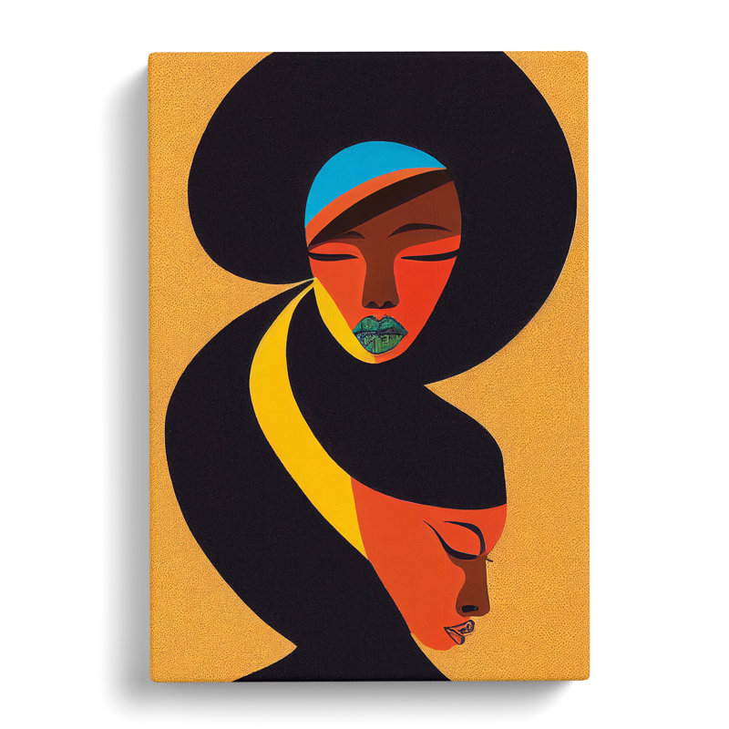 Abstract Woman Faces - Wrapped Canvas, 50cm H x 35cm W x 3cm D