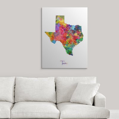 Francy «Texas Map» par Abarca, impression