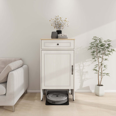 Robot Vacuum Stand Cabinet With Wheels