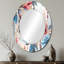 Motif bohème rose et bleu Dreamcatchers - miroir ovale rose-551700207