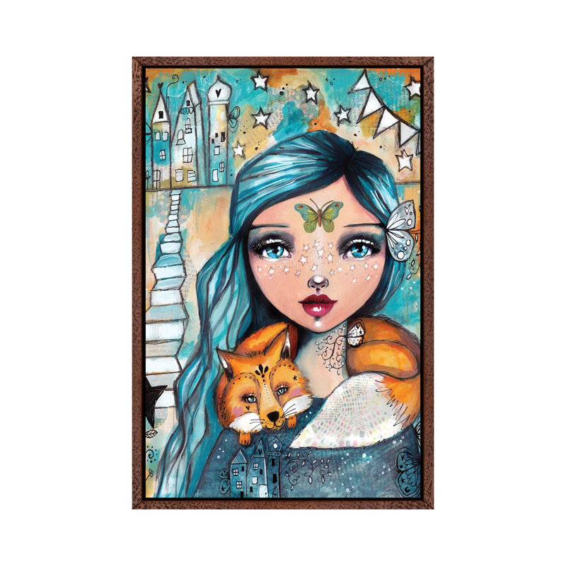 Stay Close 1 Piece Wall Art on Canvas, 101.6 cm H x 66.04 cm W, Classic Brown Wood Framed
