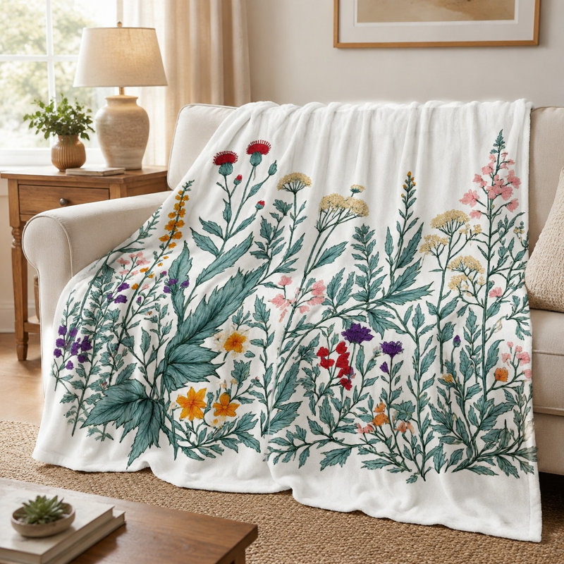 Jeté polaire en flanelle Cozy, L 60 po x l 50 po