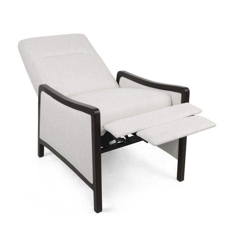 Fauteuil d'appoint, Tissu beige, Noir