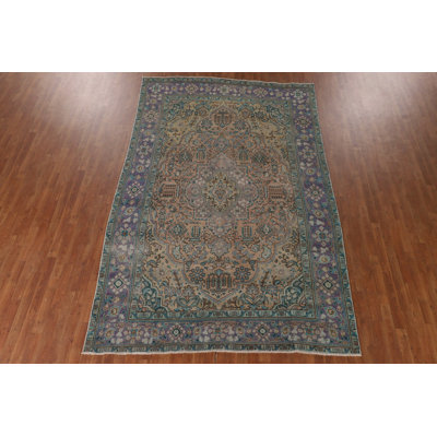 Over-Dyed Wool Traditional Area Rug 7x11