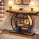105 Cm Console Table with Storage Shelves