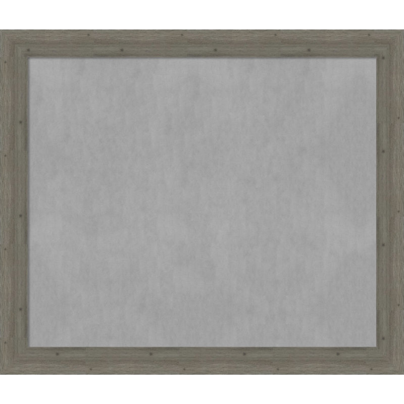 Tableau d'affichage mural magnétique Keyla, H 47 po x l 55 po, Poteau de clôture brun