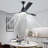 42 Inch Ceiling Fan Light, 42Inch Flush Mount Ceiling Fan Light With Remote Control, 6 Speed, Timer