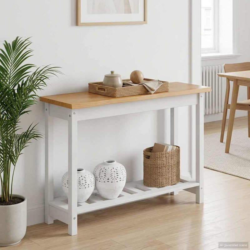 Console Table, White
