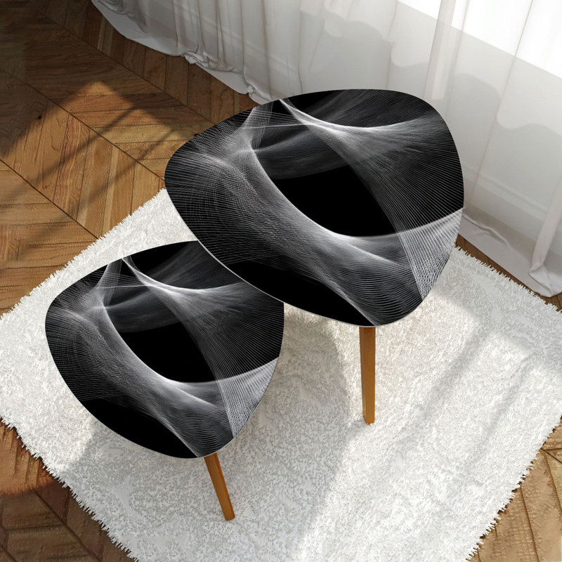Ensemble de 2 tables basses gigognes Triangle