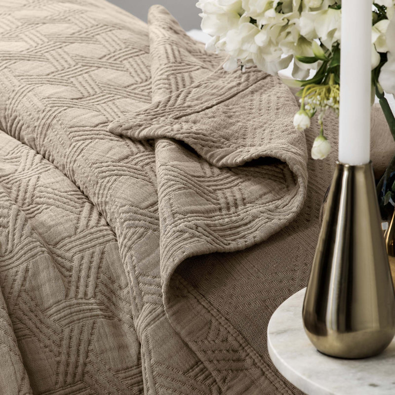 Maisie Sateen Coverlet, Brown