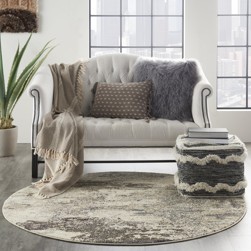 Westford Abstract Area Rug, Round 122 x 122cm