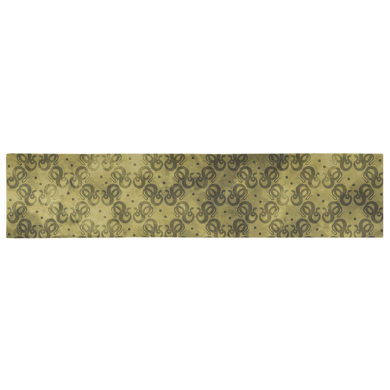 Avicia Geometric Table Runner, 91.5" x 17.5", Orange, Polyester
