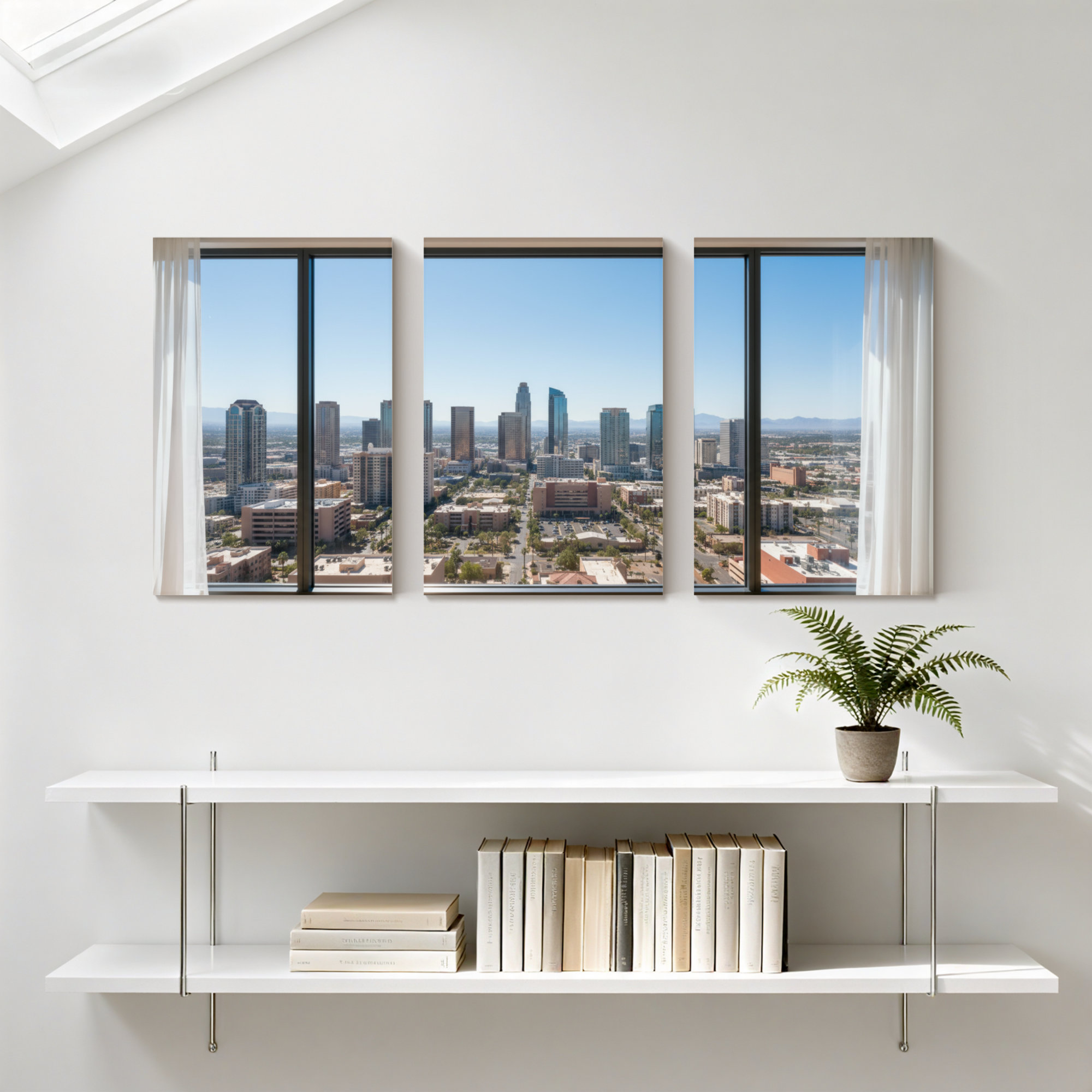 Latitude Run® Scenic &Cityscapes Cityscape View Through Large Windows ...