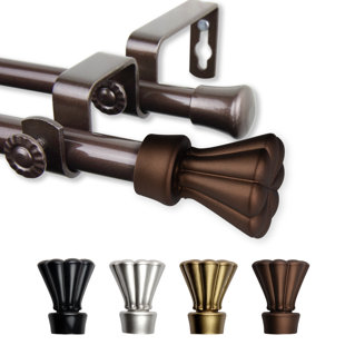 Tringle à rideaux double Nisha 5/8 po de diamètre