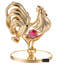 Figurine garniture cloutée en cristal plaqué or 24 carats-18917246