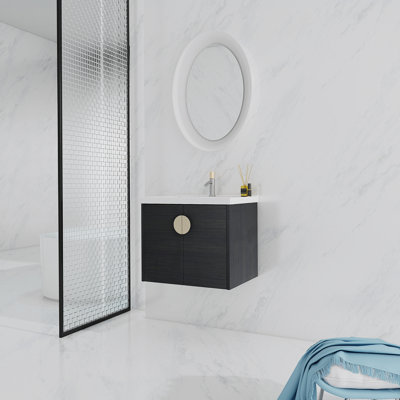 Soft Close Doors Bathroom Vanity With Sink, For Small Bathroom