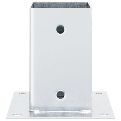 Post Bases Square 12 Pcs 91X91 Mm Galvanised Steel
