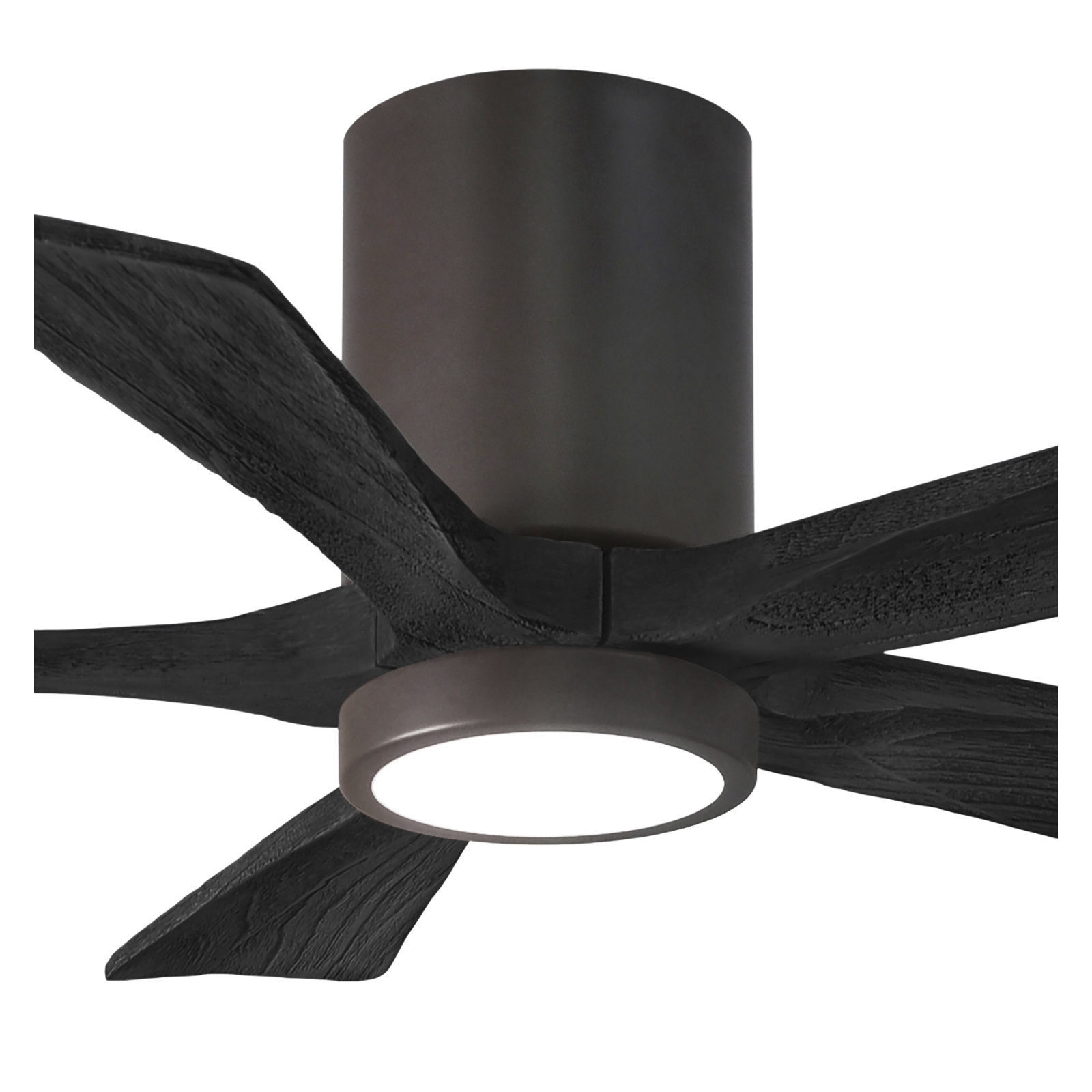 Irene 5 - Blade LED Ceiling Fan with Light Kit Included, Textured Bronze, Matte Black, 42"