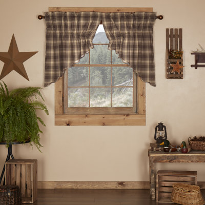 Castlekeep Cotton Plaid Swag Window Valance