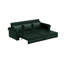 Canapé-lit Chesterfield 3 en 1 en similicuir convertible avec garniture cloutée et accoudoirs roulés, multifonctionnel pour le salon et la chambre à coucher-1315369821
