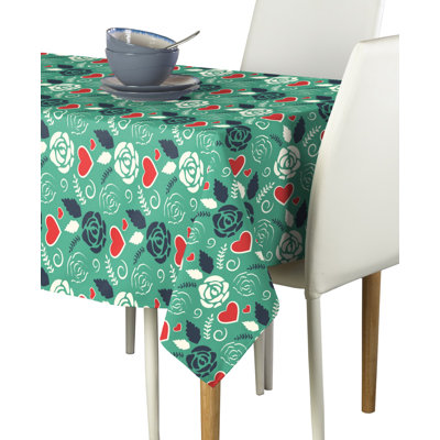 Slowey Craft Paper Roses and Hearts Tablecloth