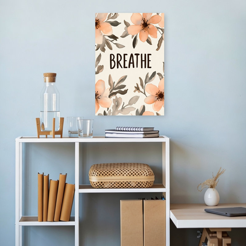 Floral Serenity Minimalist Peaceful Serene Nature Flower Wall Art Print, 45.72cm H x 30.48cm W